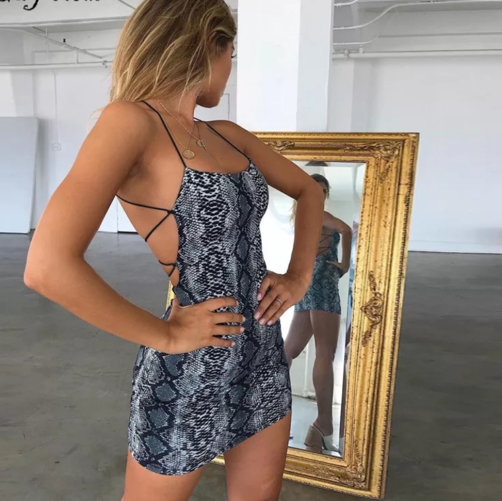 LAST Wild For The Night Snake Print Bodycon dress